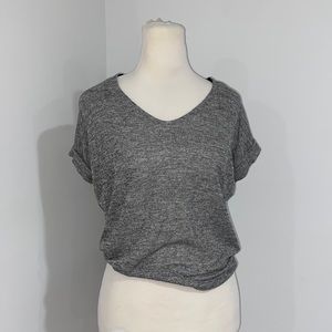 Forever 21 gray drape short sleeve top